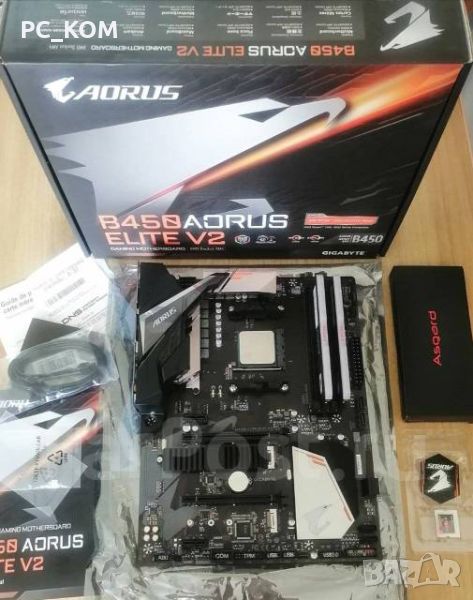 Продавам дъно gigabyte aorus elite b450, снимка 1