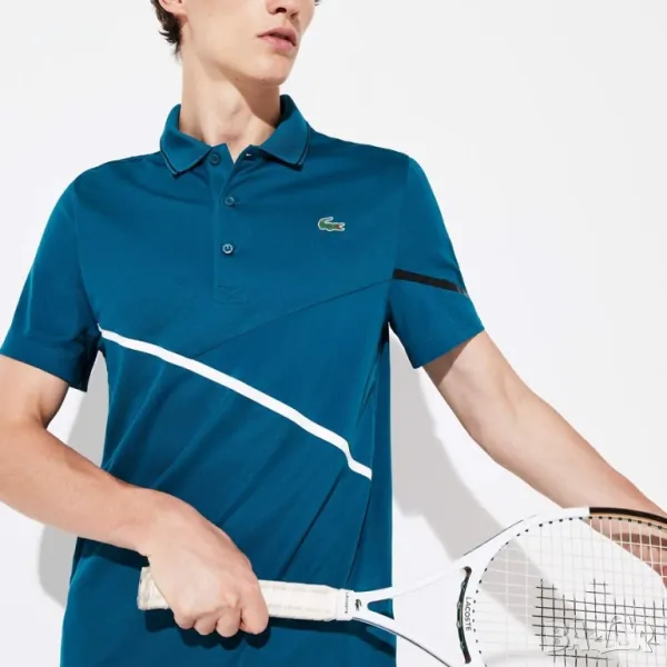 Lacoste Sport - Оригинална мъжка тениска с яка размер S, снимка 1