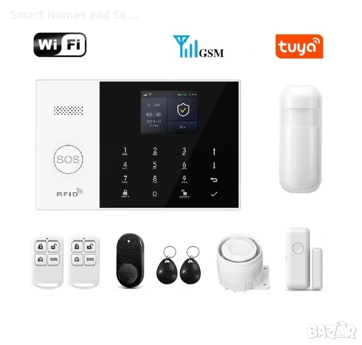 WIFI / GSM Смарт професионална Алармена система, снимка 1