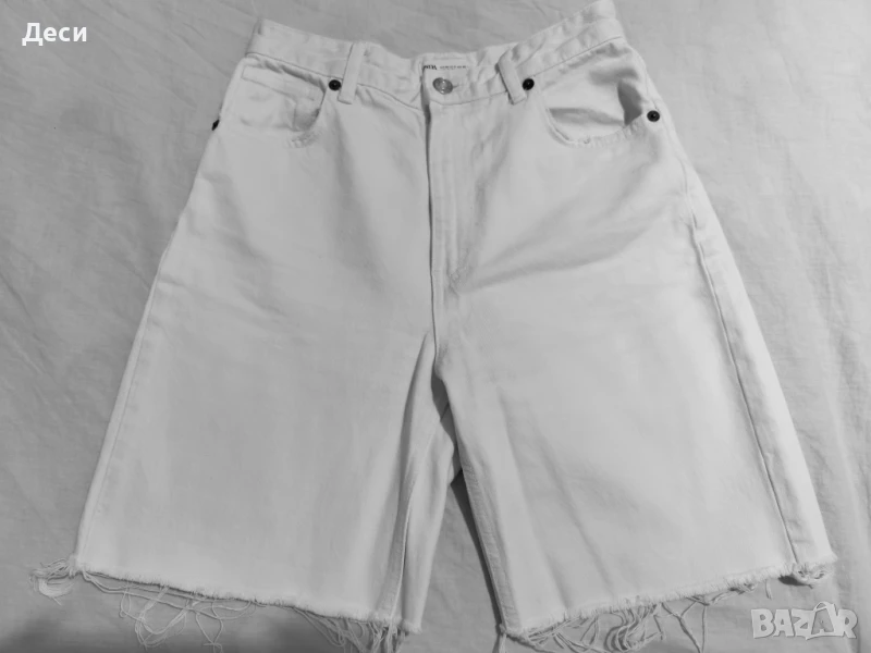 бели къси дънки на Zara, снимка 1