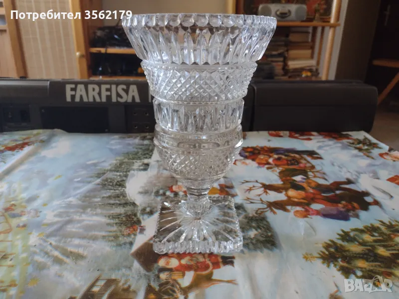 Ваза от оловен кристал , снимка 1