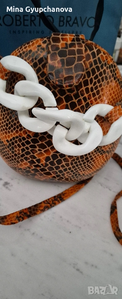 чанта от естествена черна кобра, снимка 1