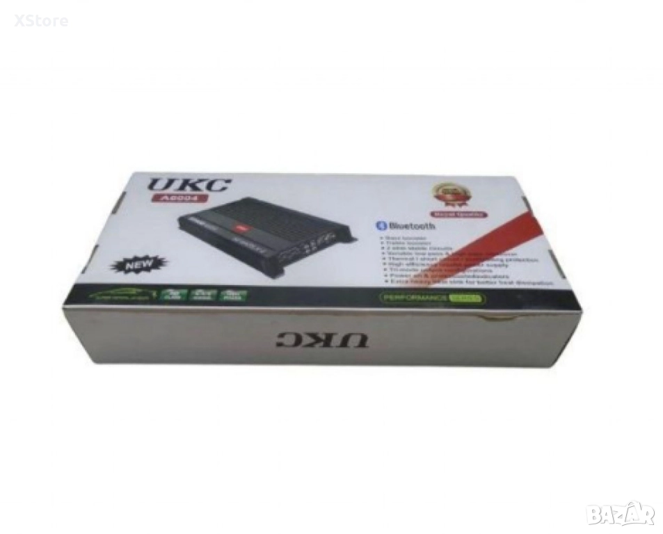 UKC Усилвател за кола С BLUETOOTH кросоувър 4 канален 60 вата RMS, снимка 1