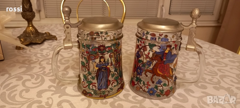 Vintage. Нови. BMF. Рисувани немски халби 0,5 л., халба, снимка 1