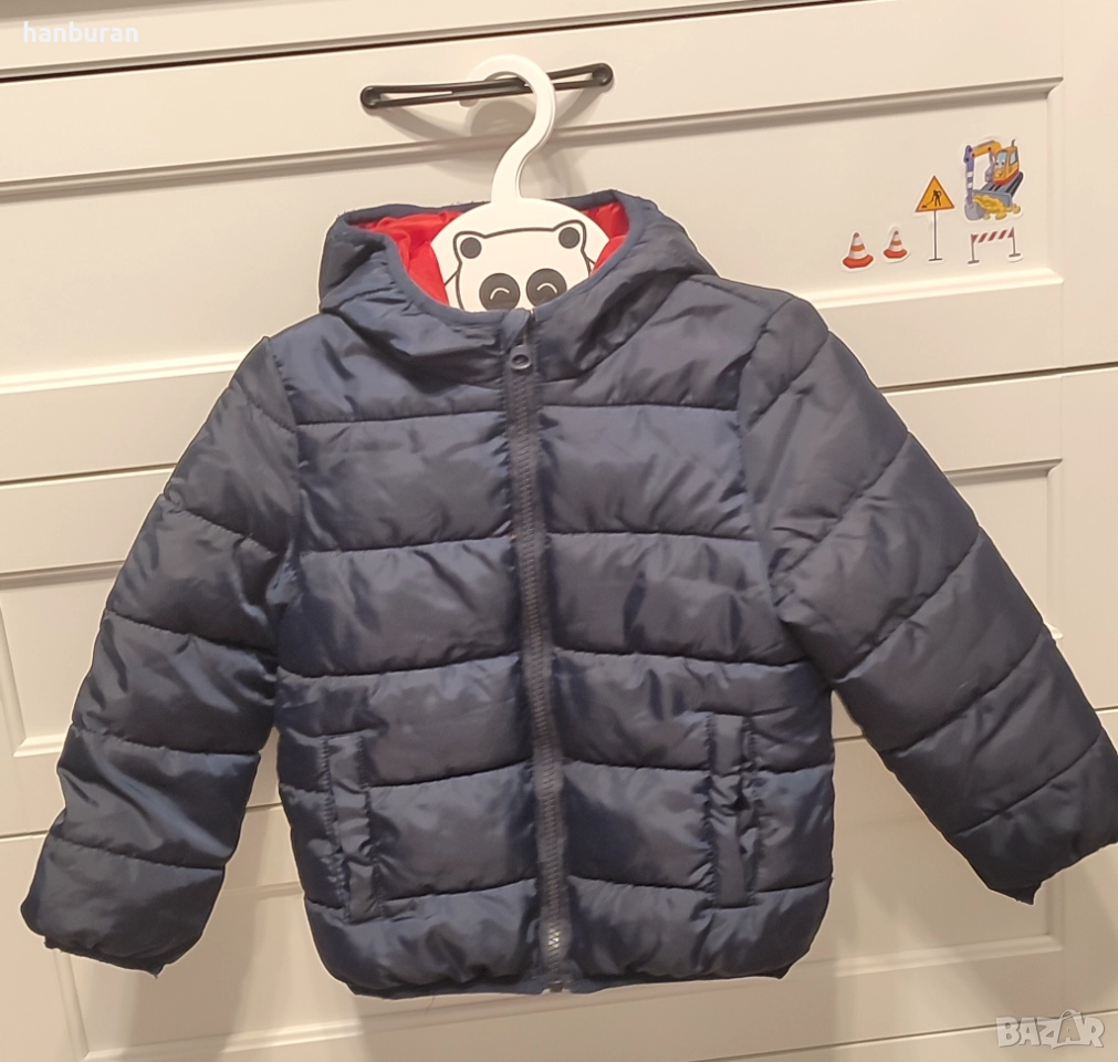 Детско тъмносиньо яке, размер 104, снимка 1
