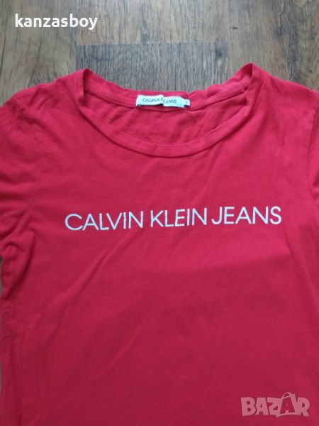 calvin klein jeans - страхотна дамска тениска S, снимка 1