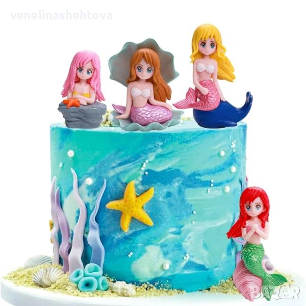 Мини фигурки фигурка русалки за декорация на торта игра, снимка 1