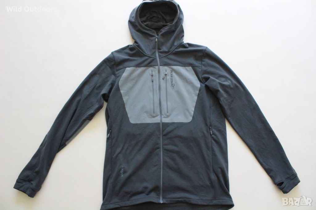 NORRONA Lyngen Powerstretch hoody - мъжка поларена термо горница, размер L, снимка 1