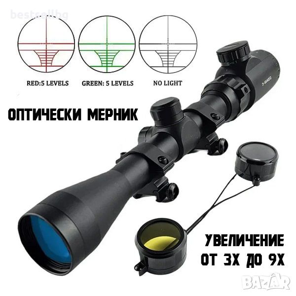 Оптика тактически мерник 3-9X40EG прицел Bushnell прицел за пушка лов, снимка 1