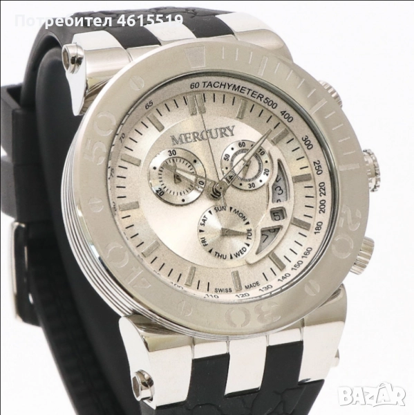 Чисто нов, швейцарски часовник Mercury Chronograph, снимка 1