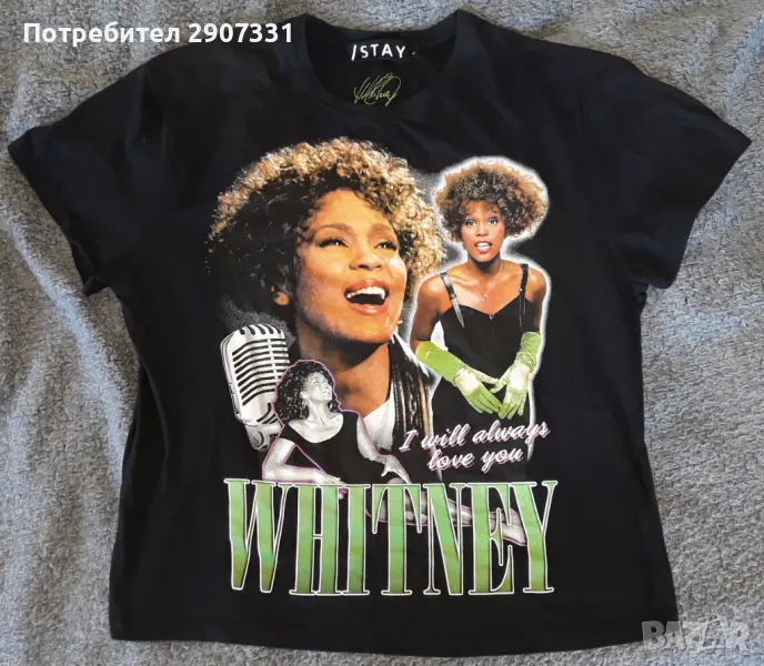 Тениска на певицата Whitney Houston, снимка 1