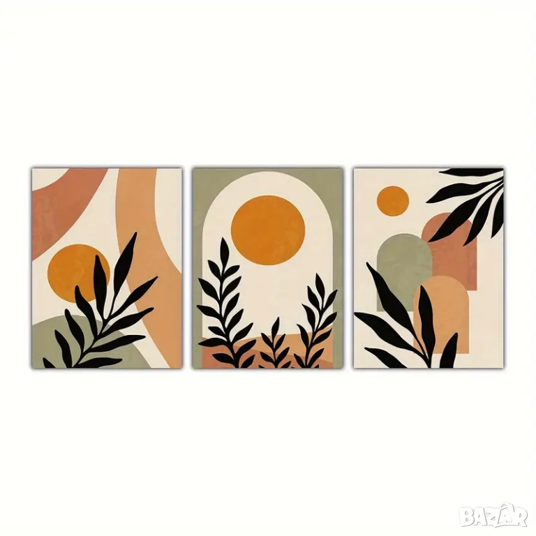 Комплект от 3 бр. платна / Без рамки/, снимка 1