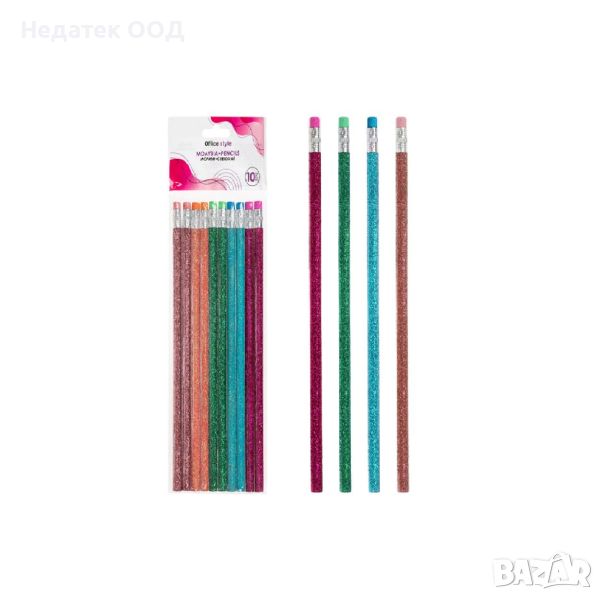 Моливи, брокат и блясък, различни цветове,10 бр., снимка 1