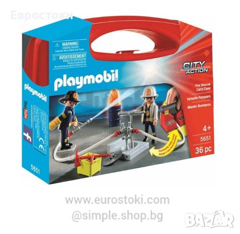 Комплект Playmobil 5651 - Пожарникари в куфарче, снимка 1