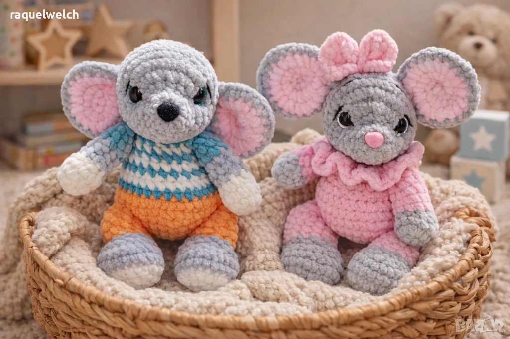 Ръчно Изплетени Мишлета "Амигурими", снимка 1