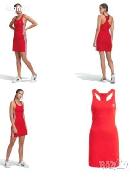 Adidas червена рокля номер л, снимка 1