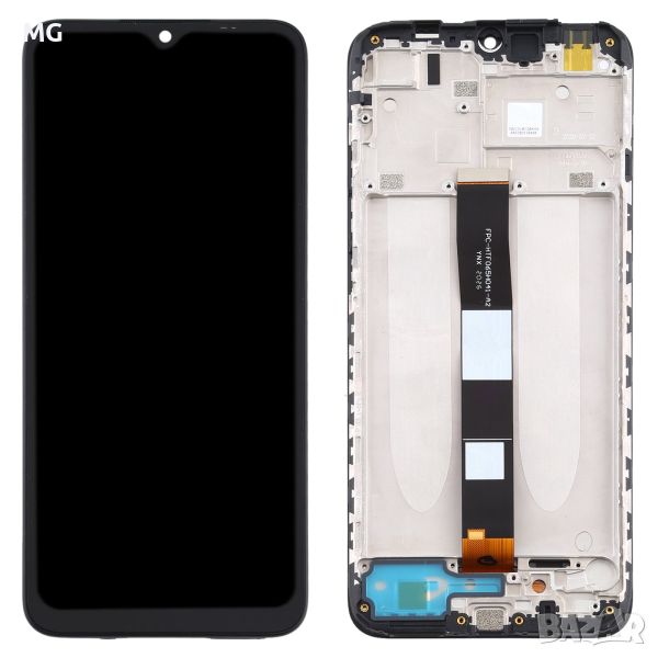 Оригинален LCD Дисплей с тъчскрийн и рамка за Xiaomi Redmi 9A, 9C, 9AT, 9C NFC (2020), 10A (2022), снимка 1