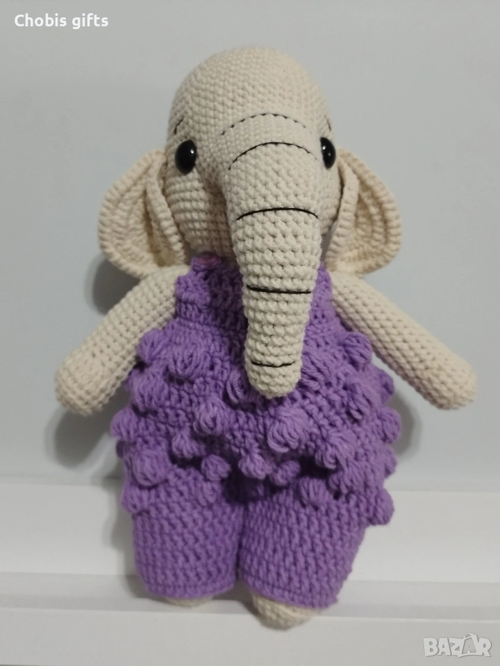 Слонче,плетено на една кука, снимка 1