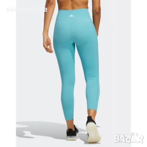 Дамски спортен клин ADIDAS Believe This 2.0 Logo 7/8 Training Leggings Turquoise, снимка 2 - Клинове - 48831803