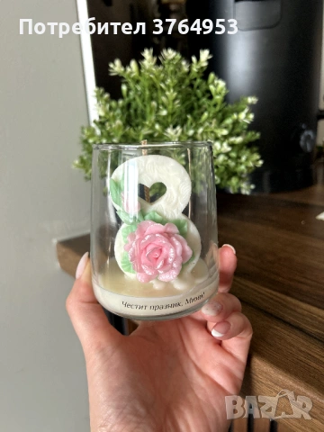 натурална соева свещ осми Март подарък, снимка 5 - Декорация за дома - 53532336