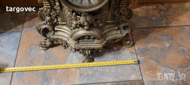 огромен бронзов масивен часовник, снимка 2 - Антикварни и старинни предмети - 52676082