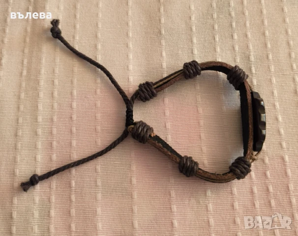 Колан кожен дамски и кожена гривна , снимка 7 - Колани - 51311904