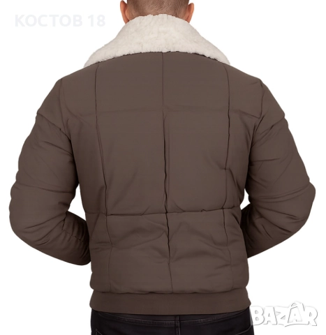 Мъжко Зимно Яке – 3489 пухена яка 3 цвята, снимка 5 - Якета - 52500513