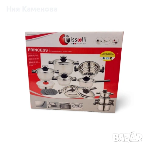 Комплект съдове за готвене Tissolli 16 Pc Princess