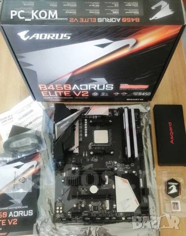 Продавам дъно gigabyte aorus elite b450, снимка 1 - Дънни платки - 45252175