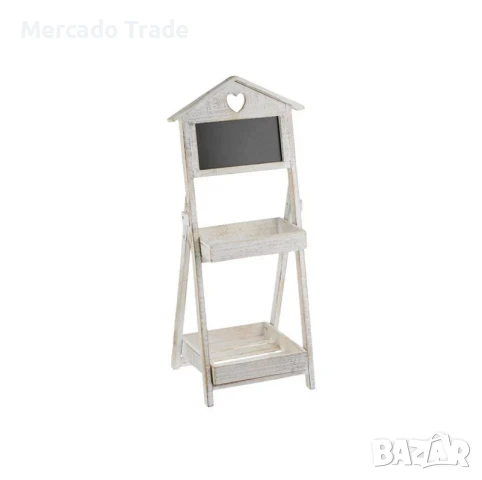 Декоративна поставка за саксии Mercado Trade, 2 нива, Дърво, Бял, снимка 2 - Декорация за дома - 50450714