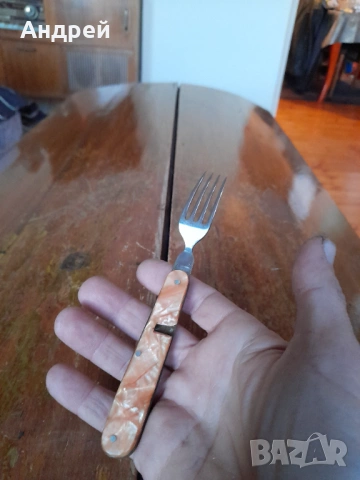 Стара сгъваема вилица П.Денев, снимка 6 - Други ценни предмети - 53433215