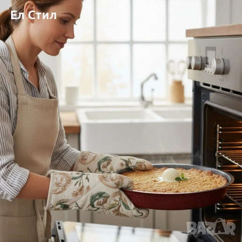 Премиум кръгла тава с мраморно покритие – идеална за сладкиши и печени ястия, снимка 3 - Съдове за готвене - 53585770