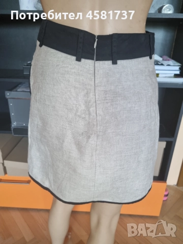 Елегантна ленена пола Mango, размер 36/S/XS/, снимка 4 - Поли - 51758293