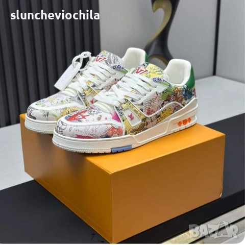 Обувки Louis vuitton run away sneakers, снимка 10 - Маратонки - 54124321