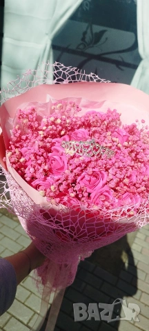 букет от сапунени рози, снимка 3 - Изкуствени цветя - 53536035