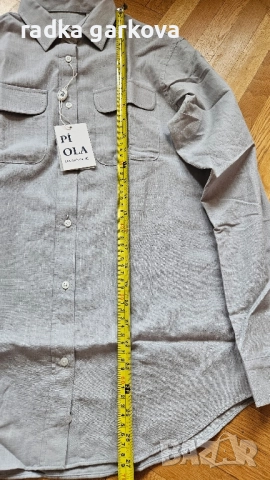 Дамска риза в сиво, снимка 4 - Ризи - 52345616