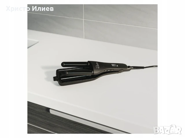 Ретро преса Маша за коса за ретро къдрици с дисплей керамично покритие с кератин Rita Ora, снимка 6 - Маши за коса - 50680284