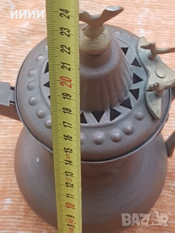 Османски чайник чаканка с птички звънящ, снимка 5 - Антикварни и старинни предмети - 53639428