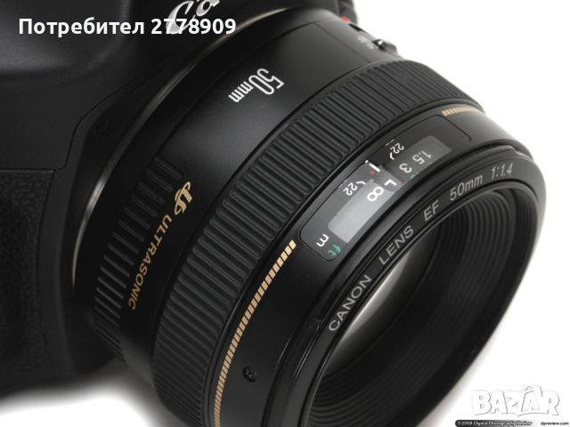 ! Canon EF 50mm F1.4 USM (супер светлосилен универсален)+сеник !, снимка 3 - Обективи и филтри - 45170285