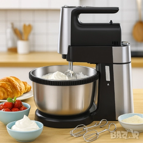 Миксер с купа Royalty Line RL-HM19015, 700W, 6 бъркалки, 3 л, Турбо, 5 скорости