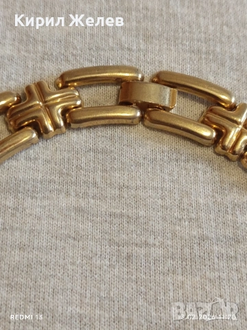 Винтидж златист ланец плетка тип ПАНТЪР много красив перфектно състояние 51915, снимка 4 - Колиета, медальони, синджири - 53463630