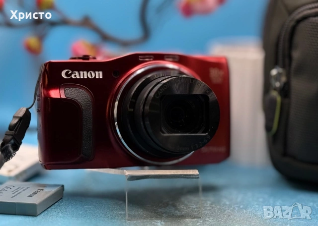 Фотоапарат Canon SX710 HS, 30x Zoom, Full HD / Wi-Fi + 4 батерии + карта + калъф , снимка 3 - Фотоапарати - 53768515