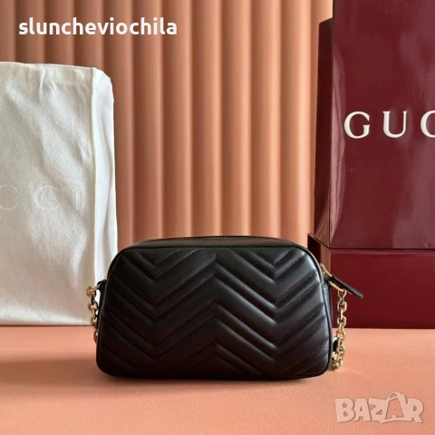 Дамска чанта GG Marmont small camera bag gucci, снимка 2 - Чанти - 53122216