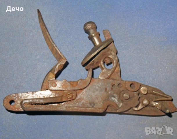 Работещ Английски механизъм за Армейска Кремъчна пушка пищов Джапане, снимка 2 - Антикварни и старинни предмети - 53691032