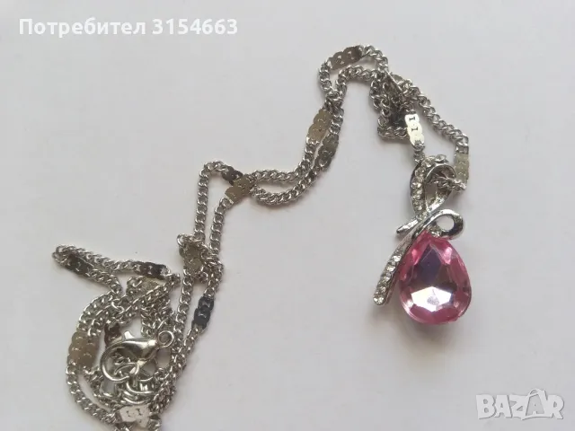 Колие с кристал Капка, снимка 5 - Колиета, медальони, синджири - 50065977