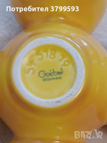 Порцеланов свещник за 5 свещи Goebel ГДР , снимка 4 - Декорация за дома - 52252835