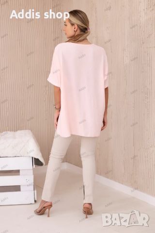 Голяма дамска блуза с висулка, 4цвята , снимка 4 - Тениски - 45998477