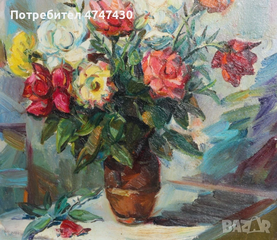 Танчо Кунев - Танкун маслени бои натюрморт, снимка 4 - Картини - 53643938