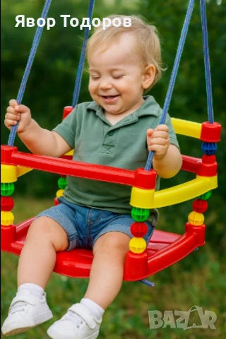 Детска пластмасова люлка, снимка 4 - Детски люлки - 53753303