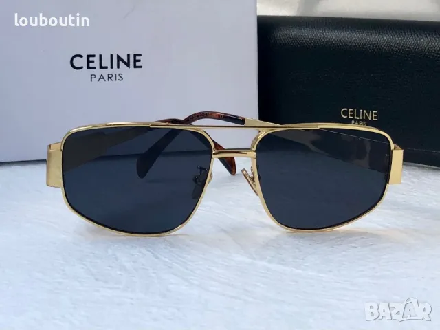 Celine 2024 дамски слънчеви очила овални два цвята сребърни златни, снимка 10 - Слънчеви и диоптрични очила - 47011956